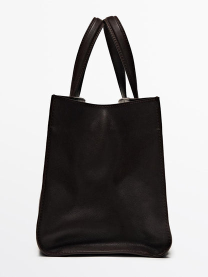 Mid-size nappa leather MD ICON tote bag