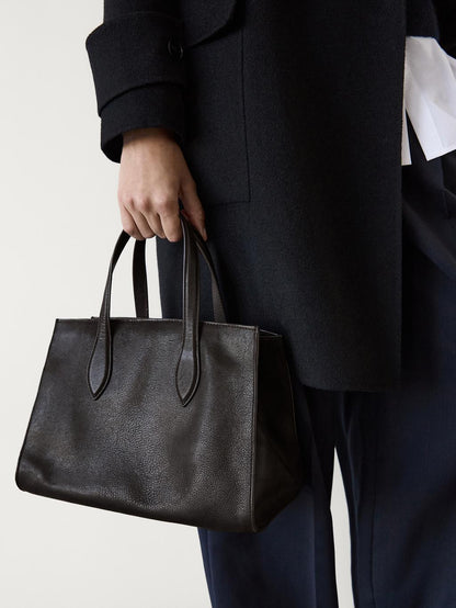 Mid-size nappa leather MD ICON tote bag