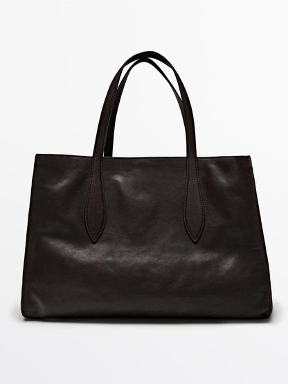 Maxi nappa leather MD ICON tote bag