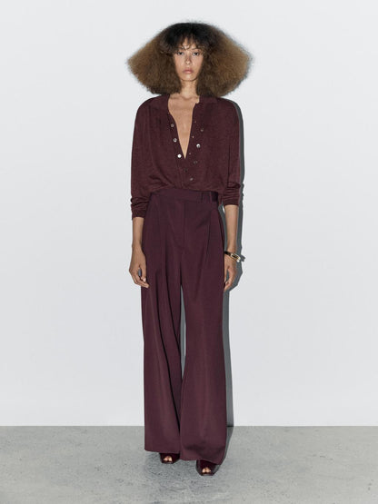 100% wool double darted trousers - STUDIO