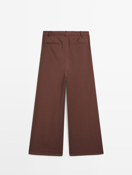 Wide-leg trousers with double dart - STUDIO