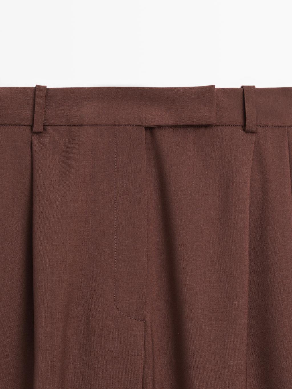 Wide-leg trousers with double dart - STUDIO