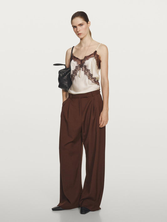 Wide-leg trousers with double dart - STUDIO