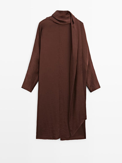 Flowing long sleeve midi dress - STUDIO