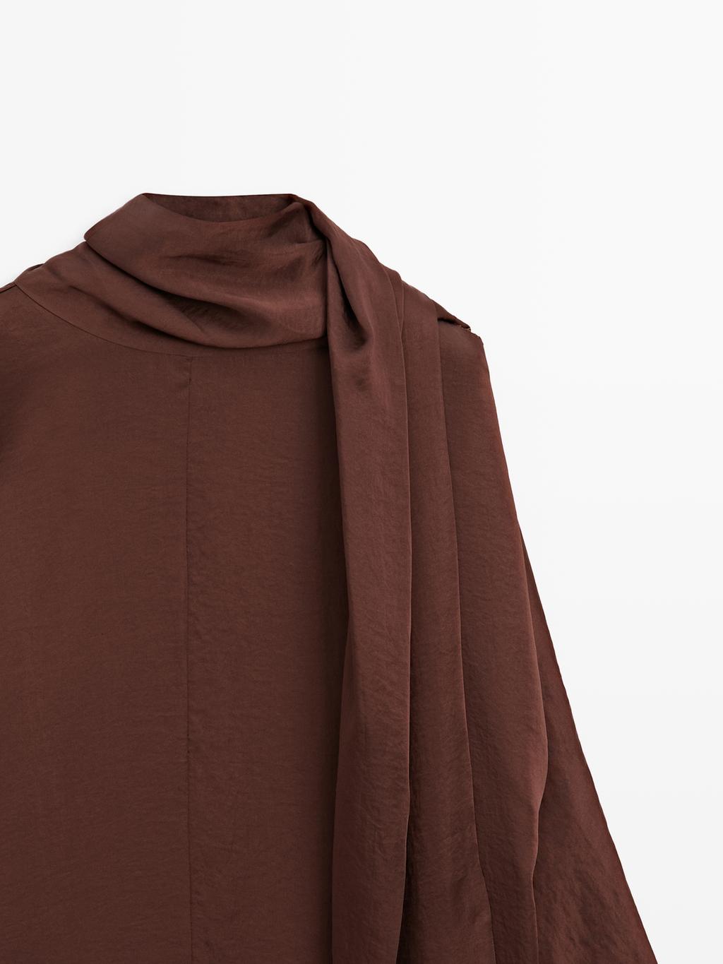 Flowing long sleeve midi dress - STUDIO