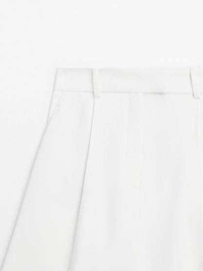 Smart Bermuda shorts with darts - STUDIO