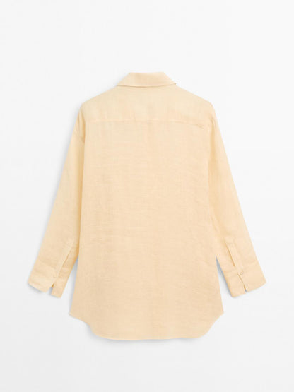 Long 100% linen shirt - STUDIO