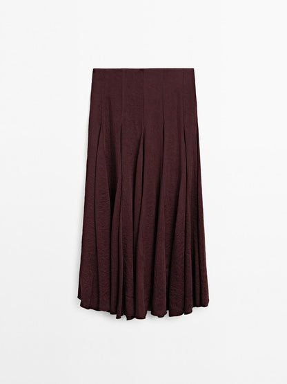 Flowing midi skirt with godet details - STUDIO