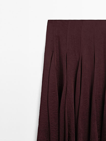 Flowing midi skirt with godet details - STUDIO