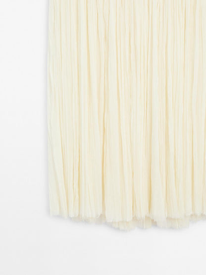 Long silk blend skirt with sash - STUDIO