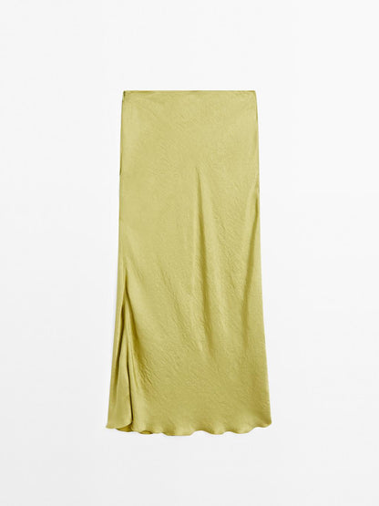 Long flowing satin skirt - STUDIO