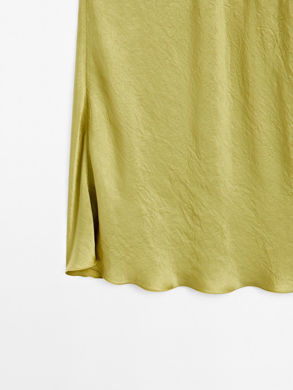 Long flowing satin skirt - STUDIO