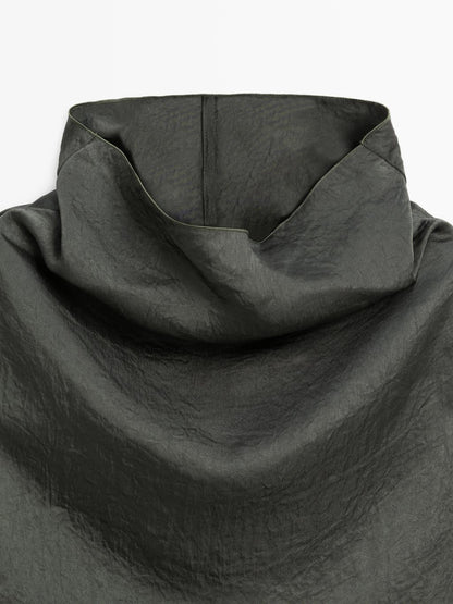 Flowing short satin blouse - STUDIO