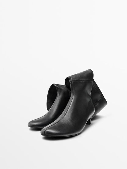 Stretch high-heel boots