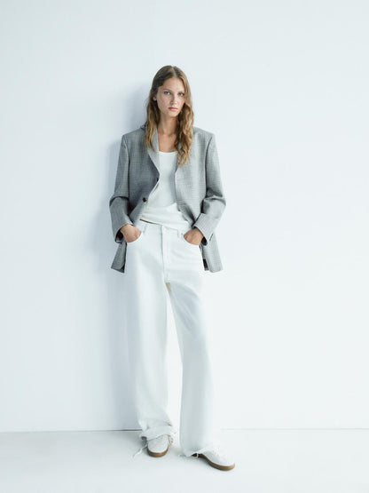 Crackled leather trainers