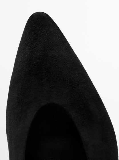 Suede high-heel shoes