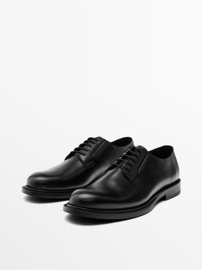 Leather derby shoes