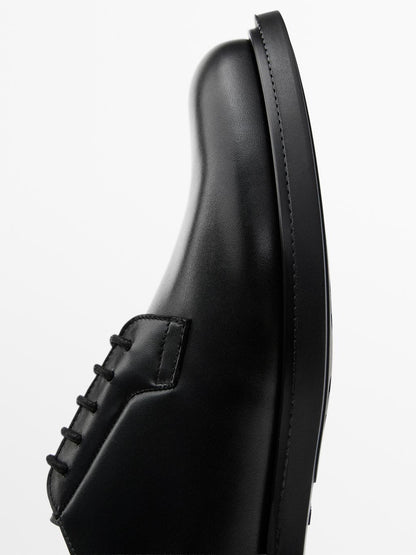 Leather derby shoes