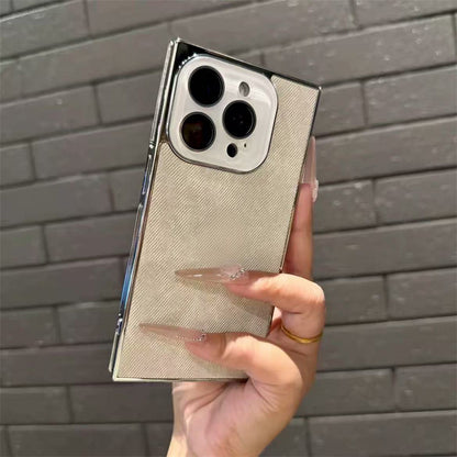 Electroplated Denim Leather iPhone Case