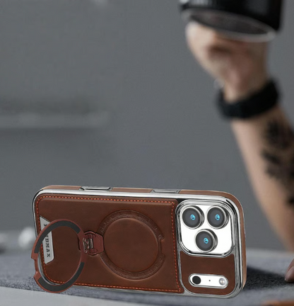 【17 Series Updated】Leather Magnetic Stand Case