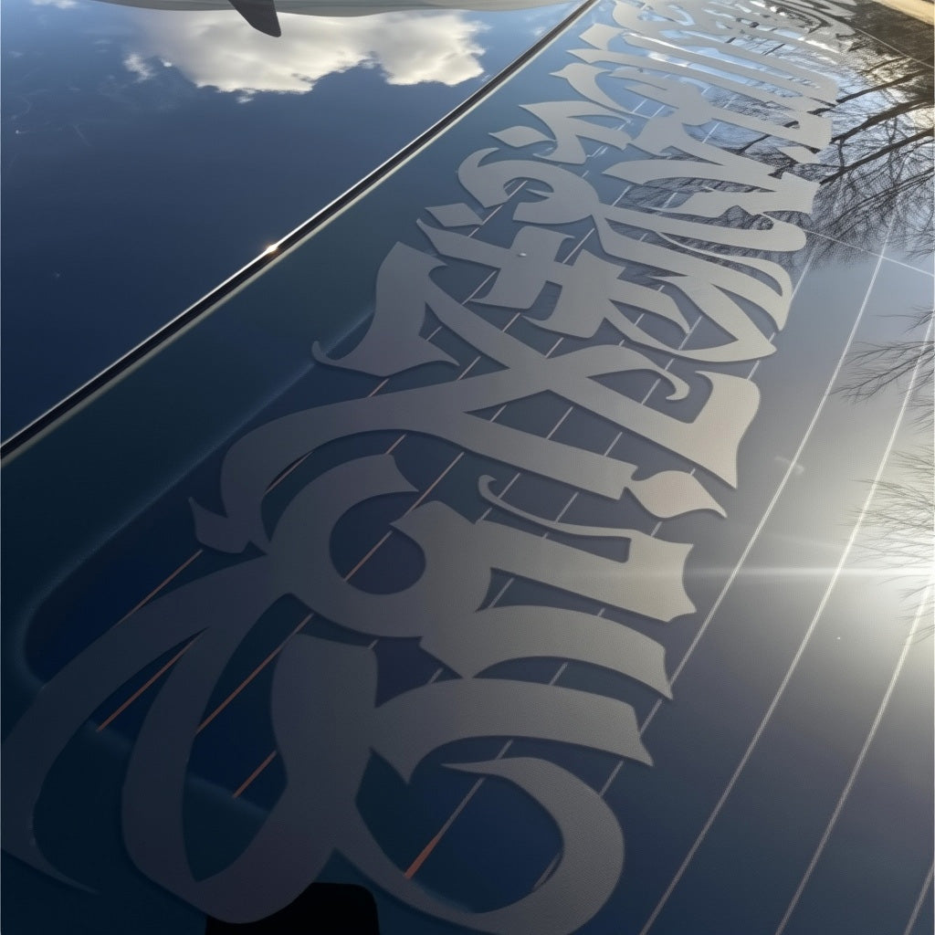 Gothic Windshield Decal