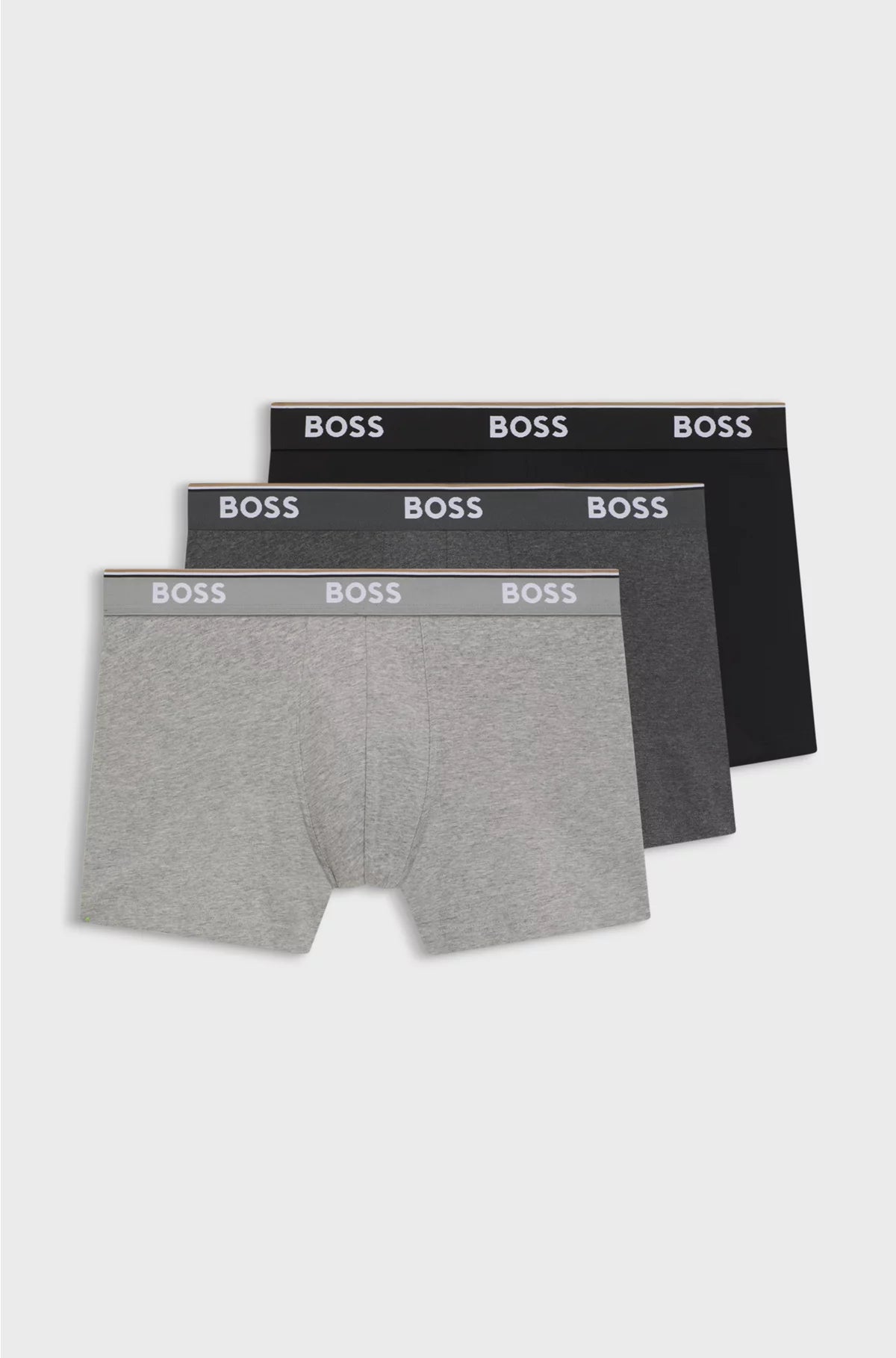 Three-pack of stretch-cotton boxer briefs with logos