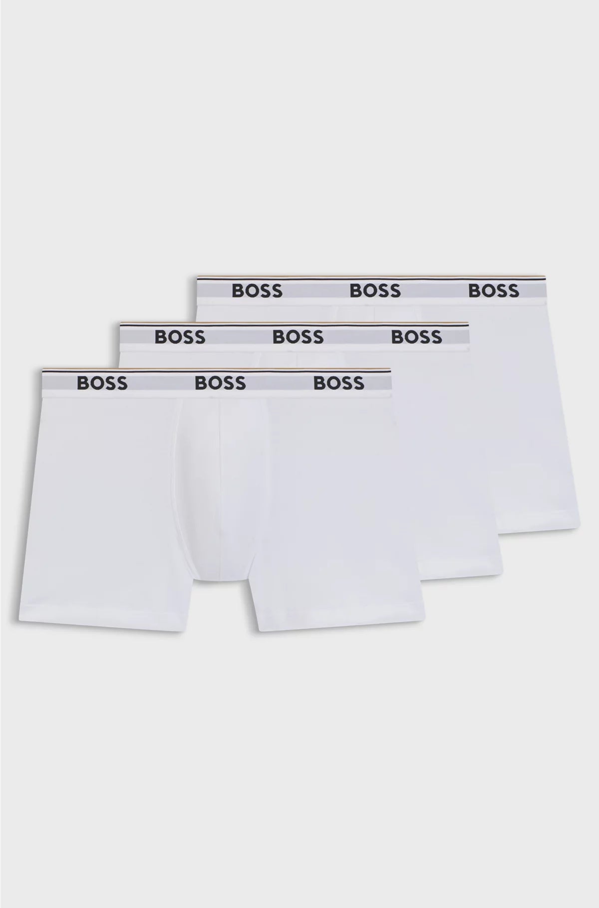 Three-pack of stretch-cotton boxer briefs with logos