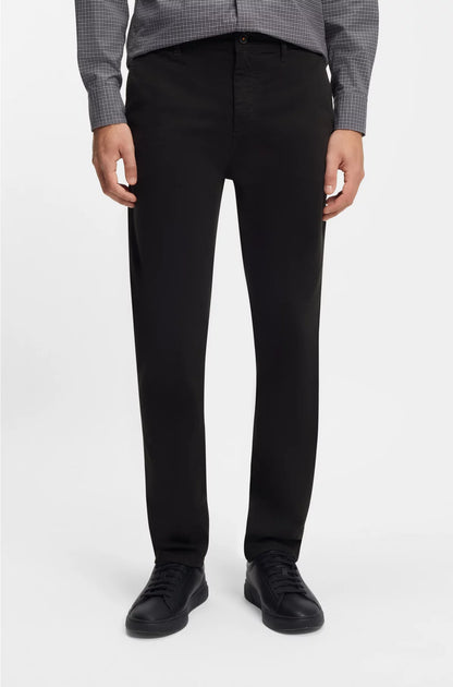 Tapered-fit chinos in stretch-cotton satin