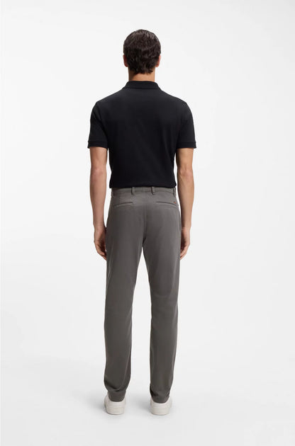 Tapered-fit chinos in stretch-cotton satin