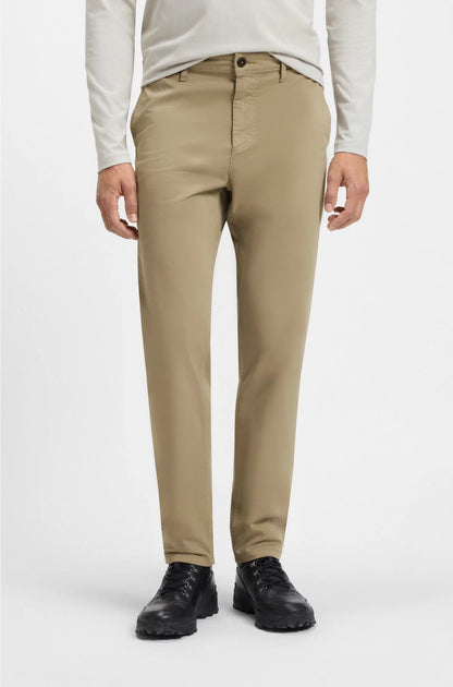 Tapered-fit chinos in stretch-cotton satin