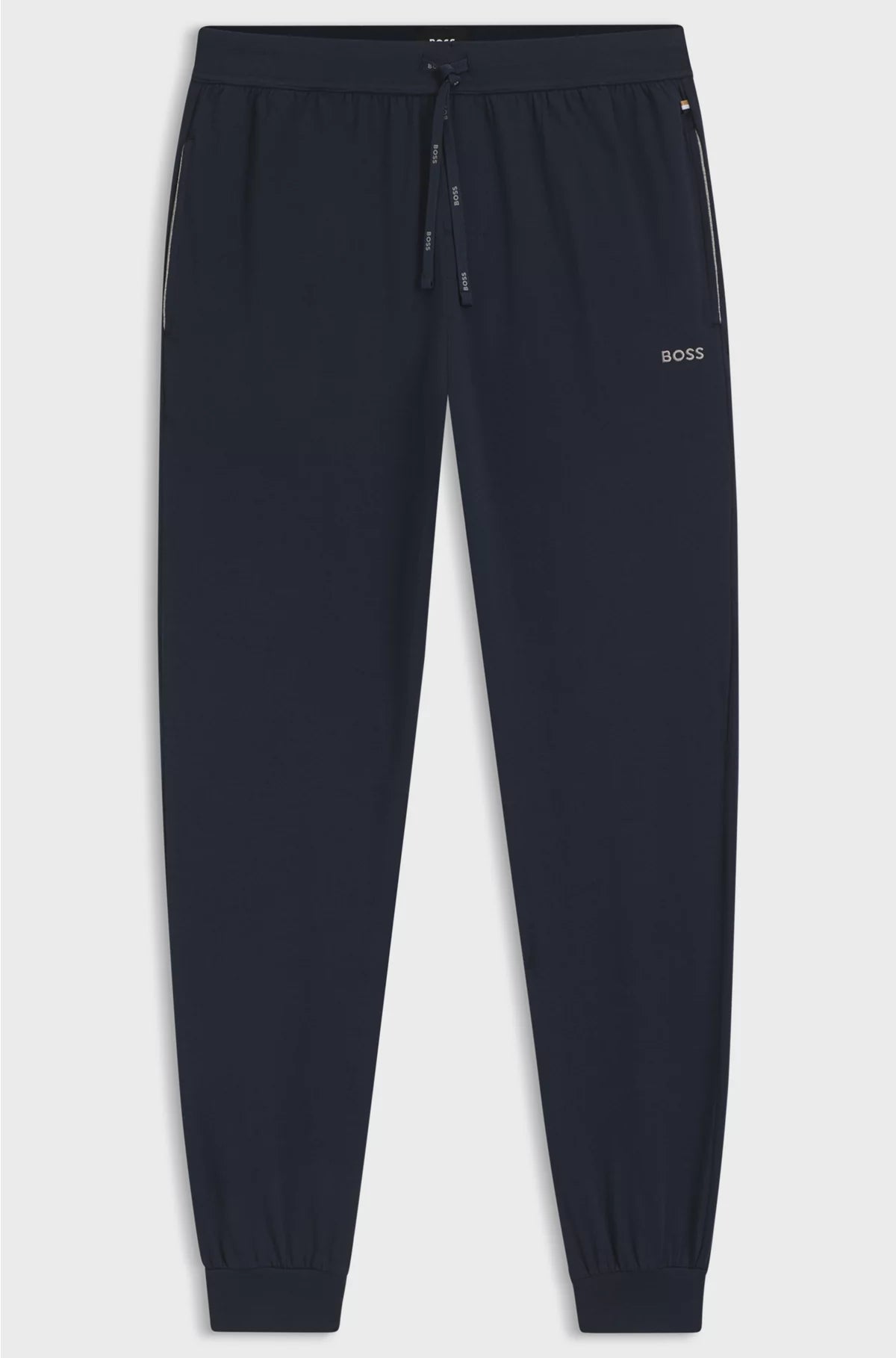 Stretch-cotton tracksuit bottoms with embroidered logo