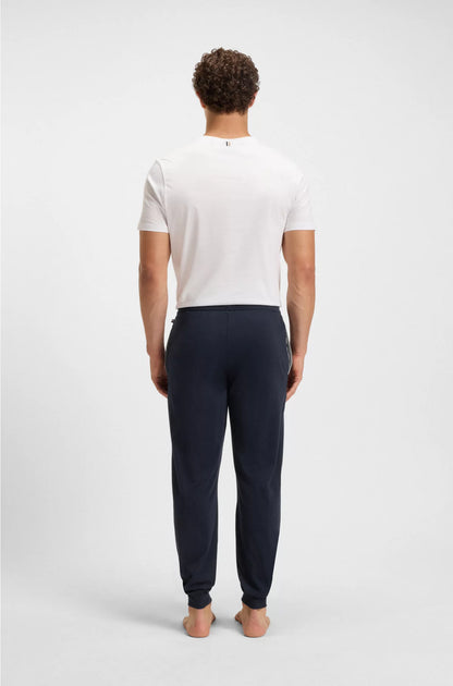 Stretch-cotton tracksuit bottoms with embroidered logo