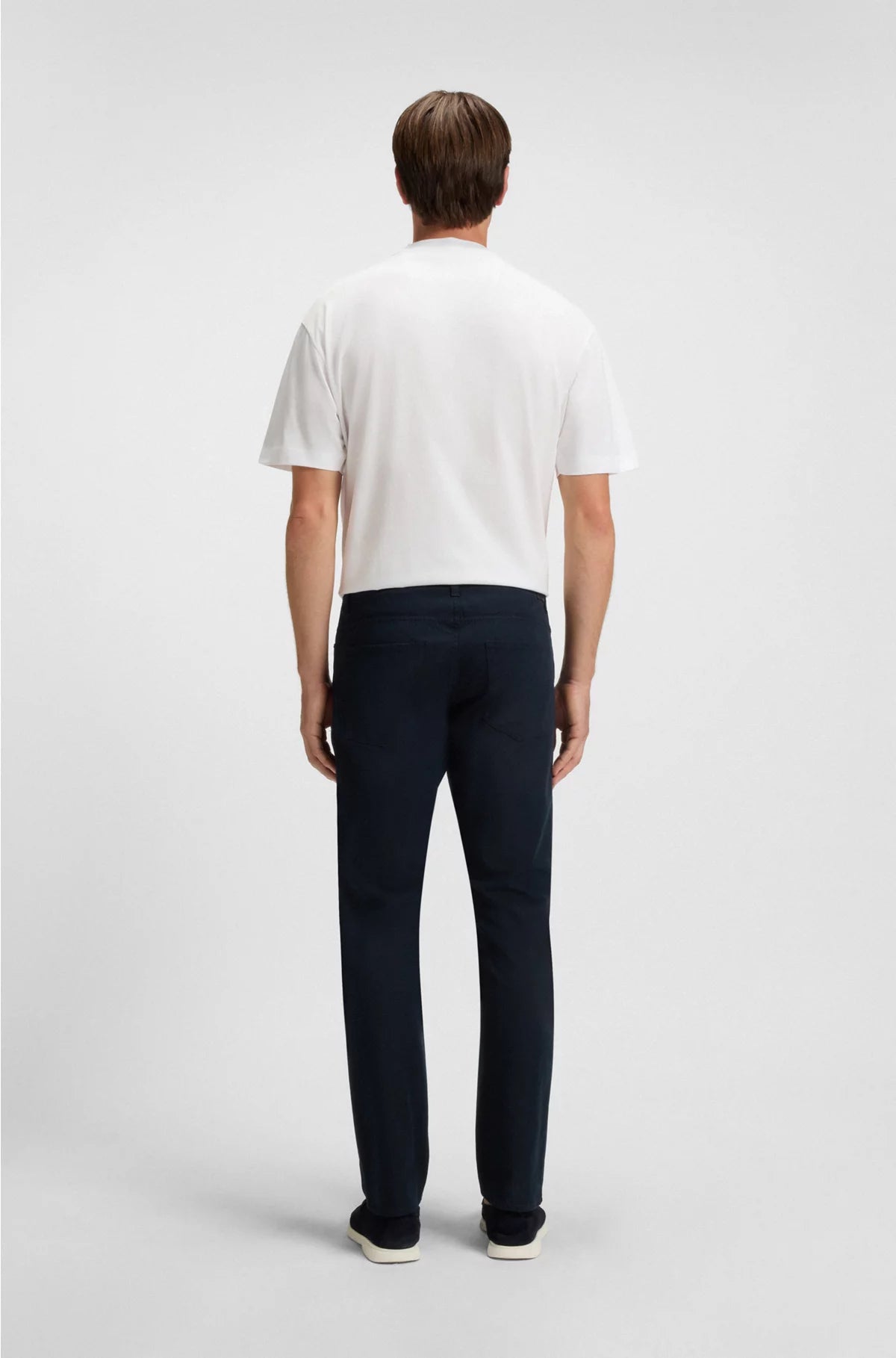 Delaware slim-fit trousers in cotton-blend twill