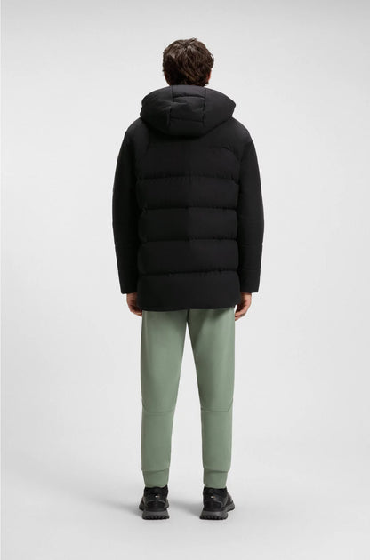 Water-repellent parka jacket with down filling