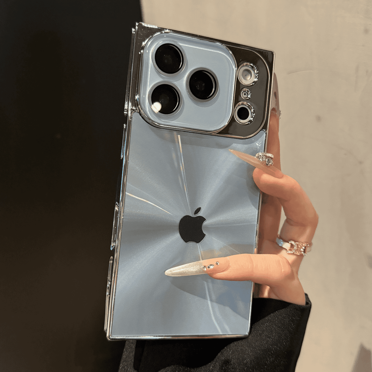 High-end Laser Square Aurora Suitable for iPhone Mobile Phone Case